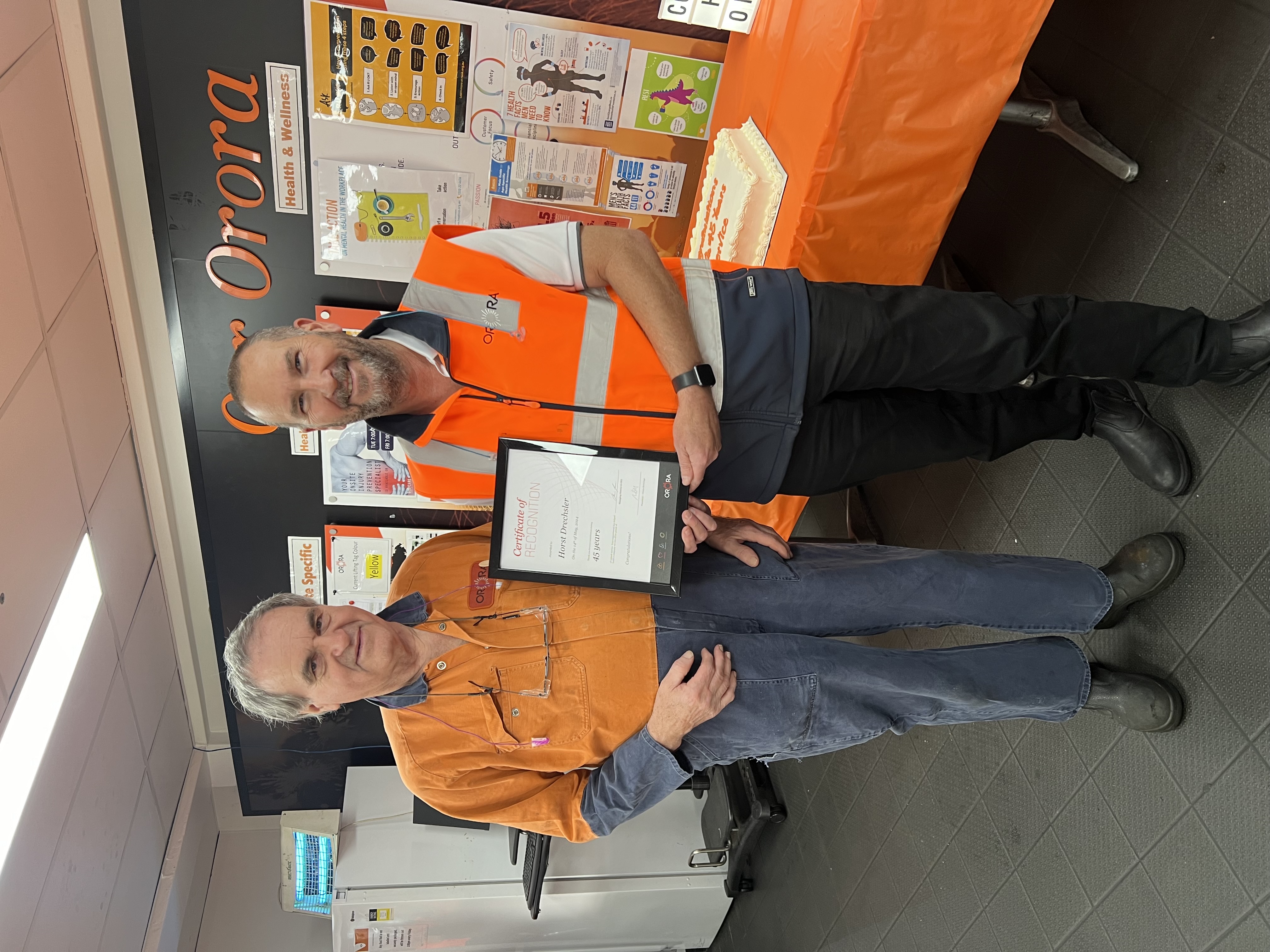 Orora Cans Engineer 45 year milestone