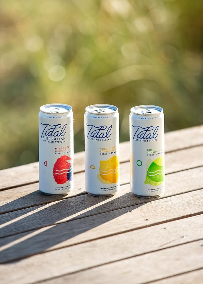 Tidal Arteian Seltzer Packaging By Orora