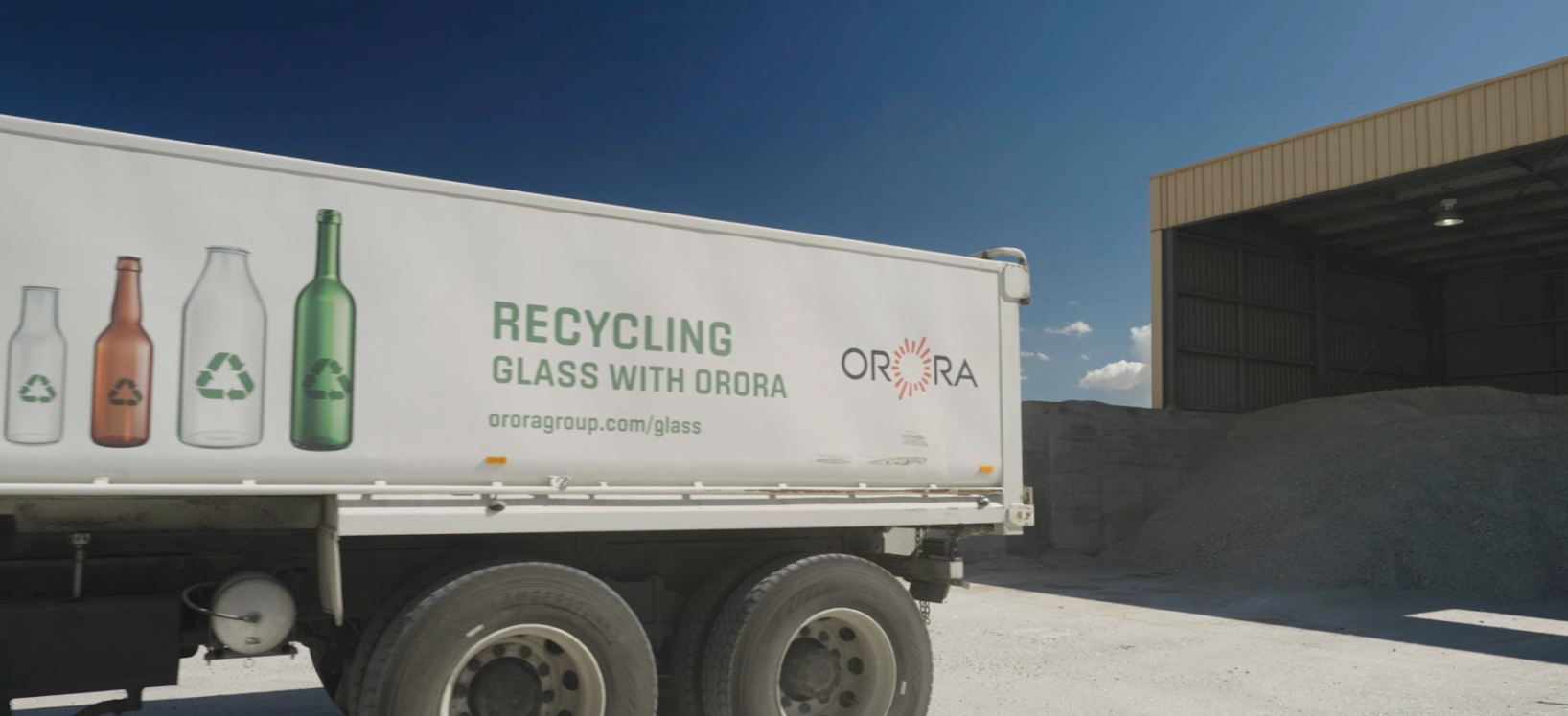 Glass Recycling with Orora Truck