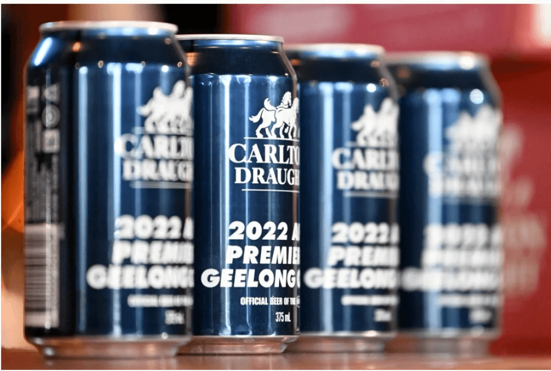 Carlton Draught Geelong Cats Premiership Cans 2022
