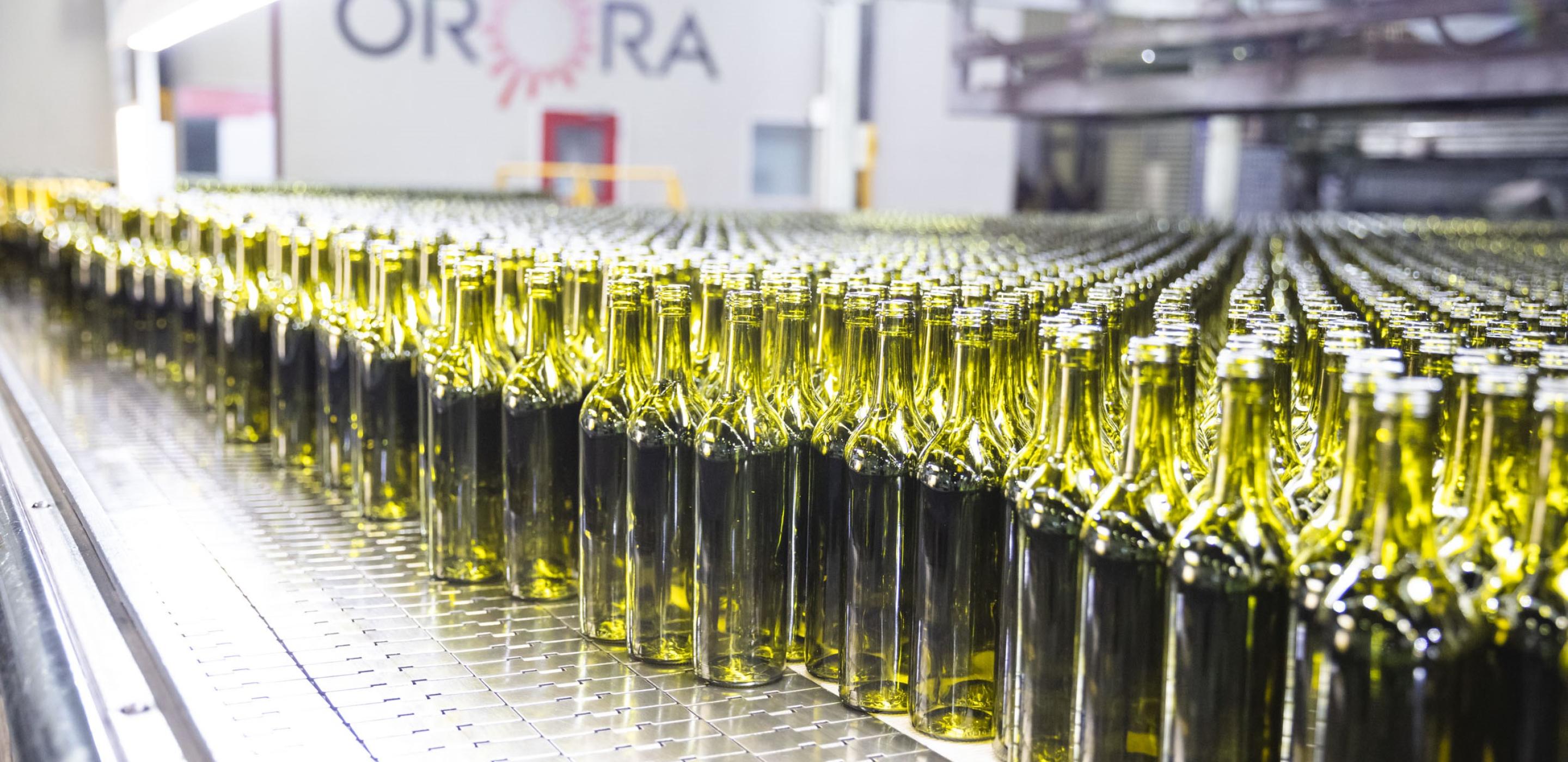Orora Glass bottles coming off the line