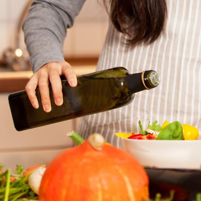 Pouring Olive Oil