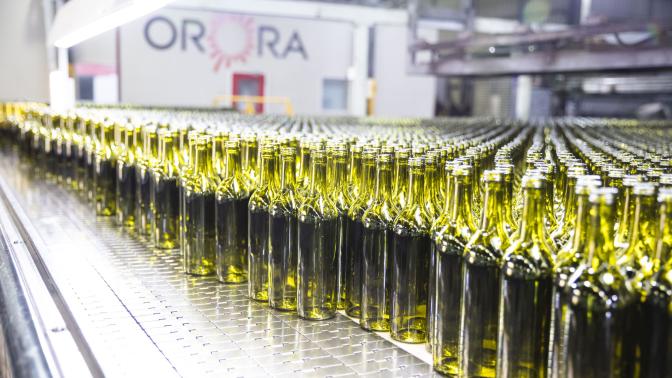Orora Glass bottles coming off the line